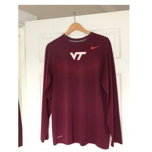 Virginia Tech Nike Dri Fit long sleeve tee
